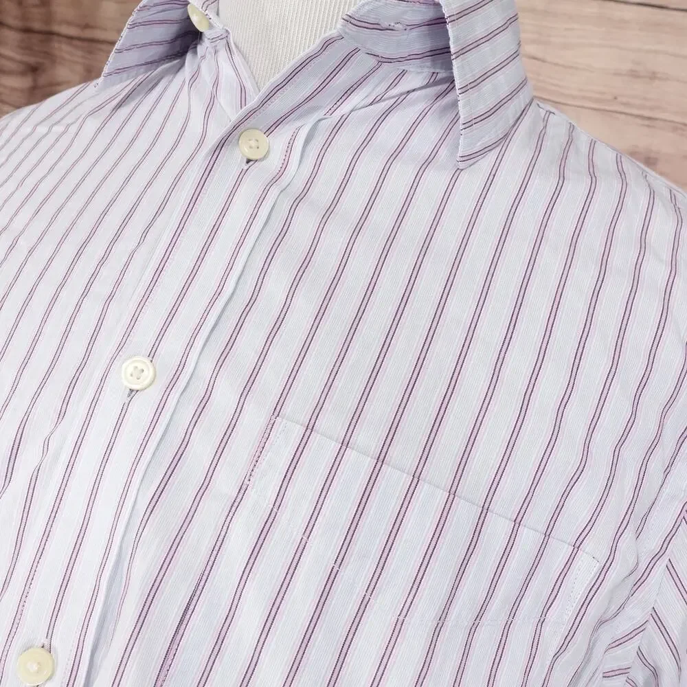 BANANA REPUBLIC CLASSIC FIT STRIPED BUTTON DOWN SHIRT MENS SIZE M 15-15.5‎